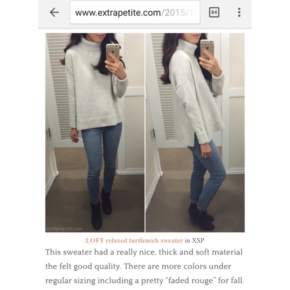 NWT Loft Petite Relaxed Turtleneck Tunic - Picture 2 of 5